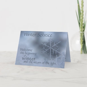Tarjeta Festiva Solsticio de Invierno Día Más Largo Regreso a la L