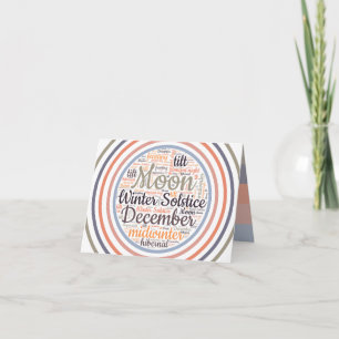 Tarjeta Festiva Solsticio de Invierno Día Más Largo Regreso a la L