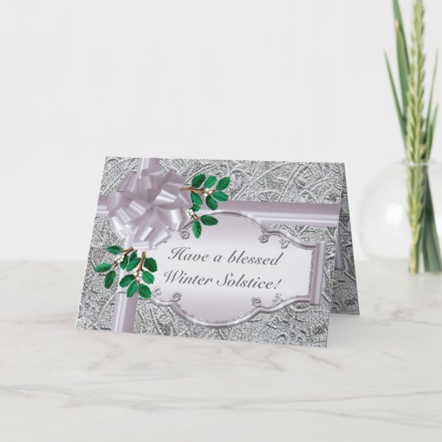 Tarjeta Festiva Solsticio de plata (Anverso)