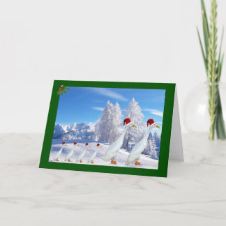 Tarjeta Festiva Sombrero santa de pato corredizo