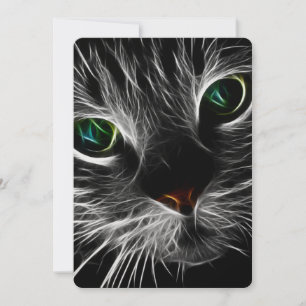 Tarjeta Festiva Sombrío gato felino Soul Spirit Animal