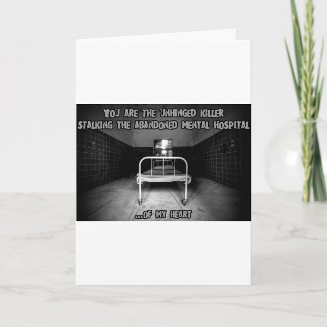 Tarjeta Festiva Sombrío San Valentín (Anverso)