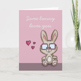 Tarjeta Festiva Some bunny loves you - Valentines day card
