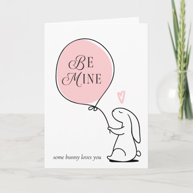 Tarjeta Festiva Some bunny loves you Valentine's Day Personalized (Anverso)
