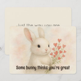 Tarjeta Festiva Some Bunny Thinks You’re Great Valentines Day Card