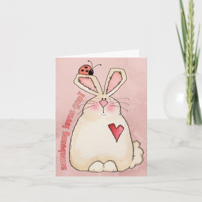 Tarjeta Festiva Somebunny (Anverso)