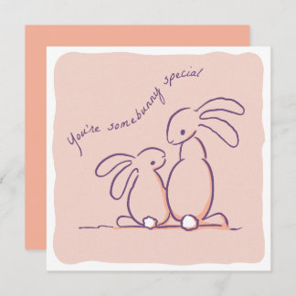 Tarjeta Festiva Somebunny Special - rabbit Valentine