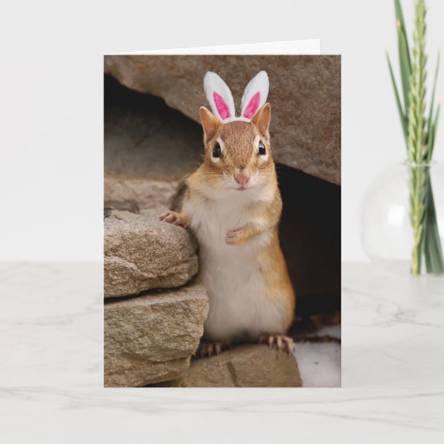 Tarjeta Festiva Somebunny te ama Chipmunk (Anverso)