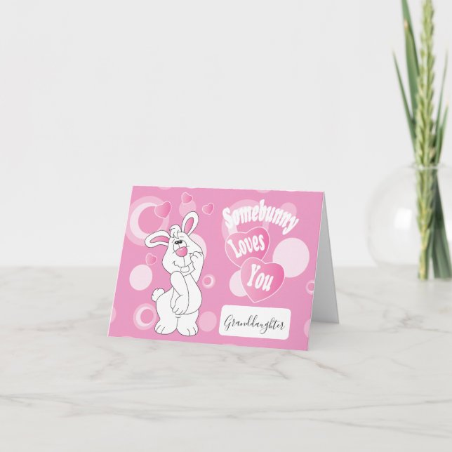 Tarjeta Festiva Somebunny te ama | Pascua (Anverso)