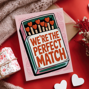 Tarjeta Festiva Somos La Pareja Perfecta Pun Día de San Valentín D
