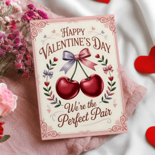 Tarjeta Festiva Somos La Pareja Perfecta Shabby Chic Día de San Va