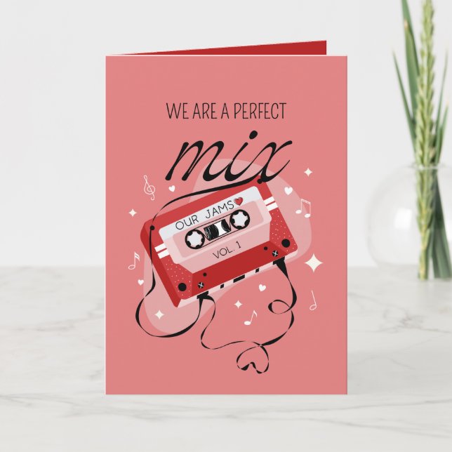 Tarjeta Festiva Somos Una Mezcla Perfecta De Valentine (Anverso)