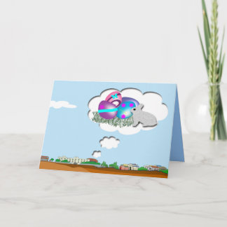 Tarjeta Festiva Soñando con los huevos de Pascua
