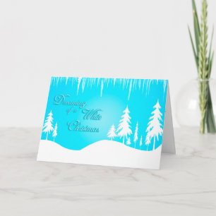 Tarjeta Festiva Soñando con Navidades blancos (Navidades)