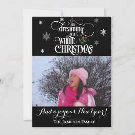 Tarjeta Festiva Soñando Con Una Festividad De Navidades Blancos