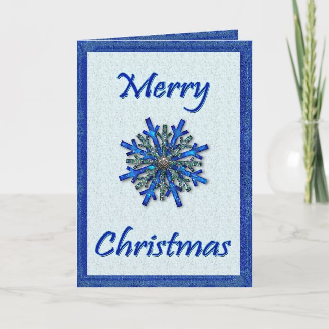 Tarjeta Festiva Sonda de espuma azul del país (Anverso)