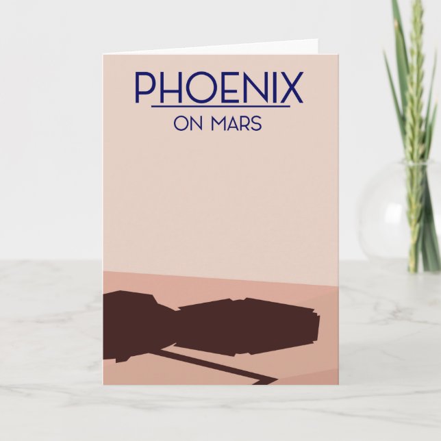 Tarjeta Festiva Sonde Phoenix sur Mars. (Anverso)