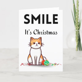 Tarjeta Festiva Sonríe, son Navidades