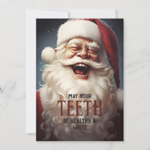 Tarjeta Festiva Sonrisa Blanca Sana Santa Dentista Negocio
