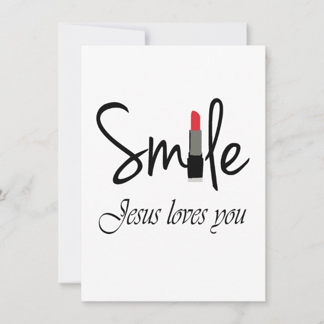 Tarjeta Festiva sonrisa jesus te ama (Anverso)