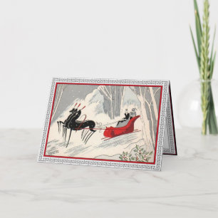 Tarjeta Festiva Sophisticates del paseo del trineo