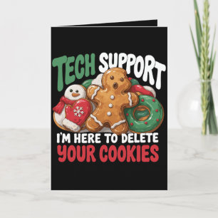 Tarjeta Festiva Soporte Técnico Estoy Aquí Para Eliminar Galletas
