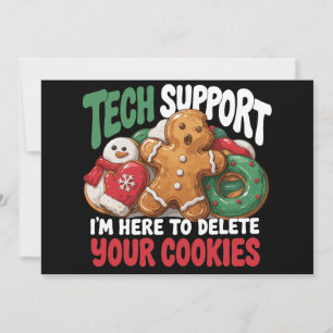 Tarjeta Festiva Soporte Técnico Estoy Aquí Para Eliminar Galletas 