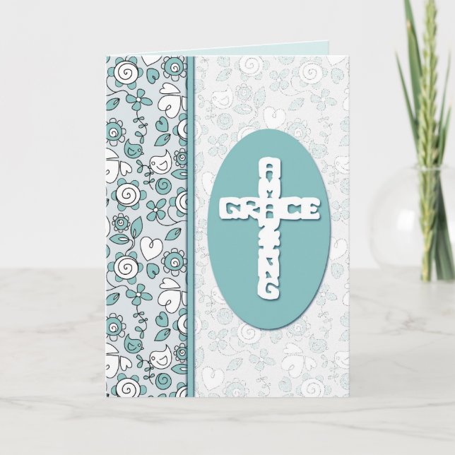 Tarjeta Festiva Sorprendente Grace Bluebird Doodles Personalizados (Anverso)