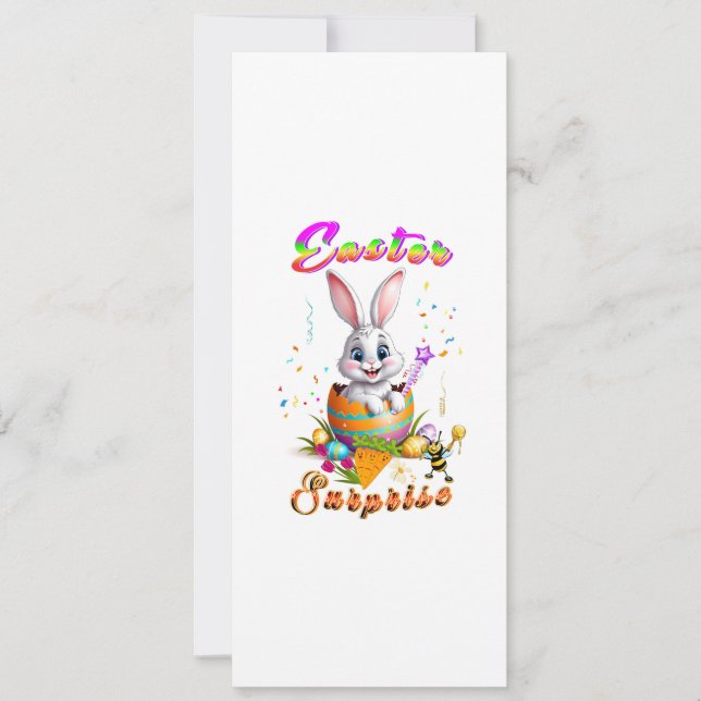 Tarjeta Festiva Sorpresa de Pascua (Anverso)