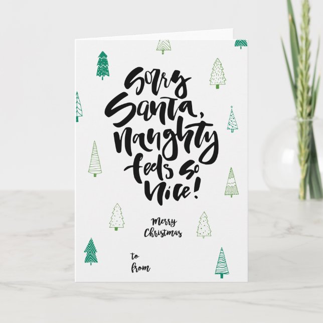Tarjeta Festiva Sorry Santa... (Anverso)