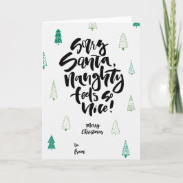 Tarjeta Festiva Sorry Santa...