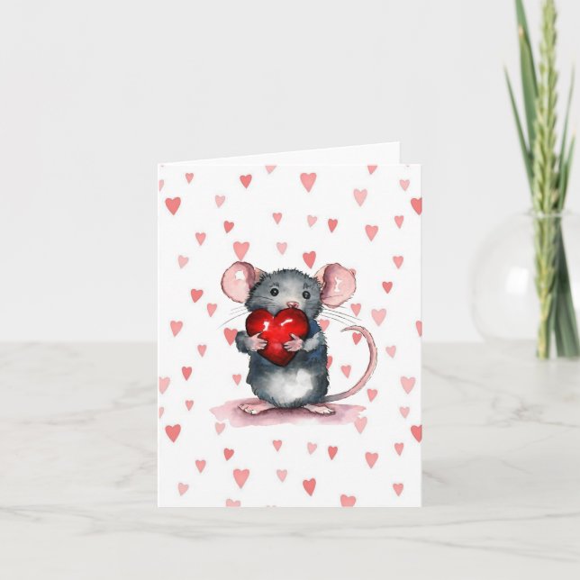 Tarjeta Festiva Sostiene Mi Corazón (Anverso)