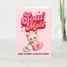 Tarjeta Festiva Soul Mate Retro Kity Valentine’s Day Card