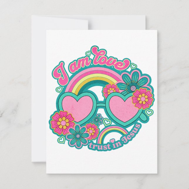 Tarjeta Festiva Soy Amor - Confiar en Jesús (Anverso)