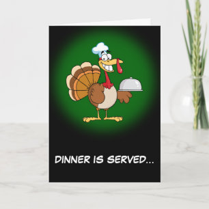 Tarjeta Festiva Soy cena preparada de la acción de gracias