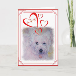 Tarjeta Festiva Soy EL SUYO LA MONTAÑA DEL OESTE BLANCA TERRIER de
