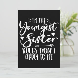 Tarjeta Festiva Soy la hermana menor Amante del sarcasmo Hermana l