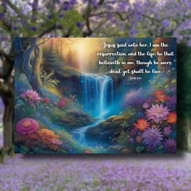 Tarjeta Festiva Soy La Resurrección Y La Semana Santa Del Bosque D (Subido por el creador)