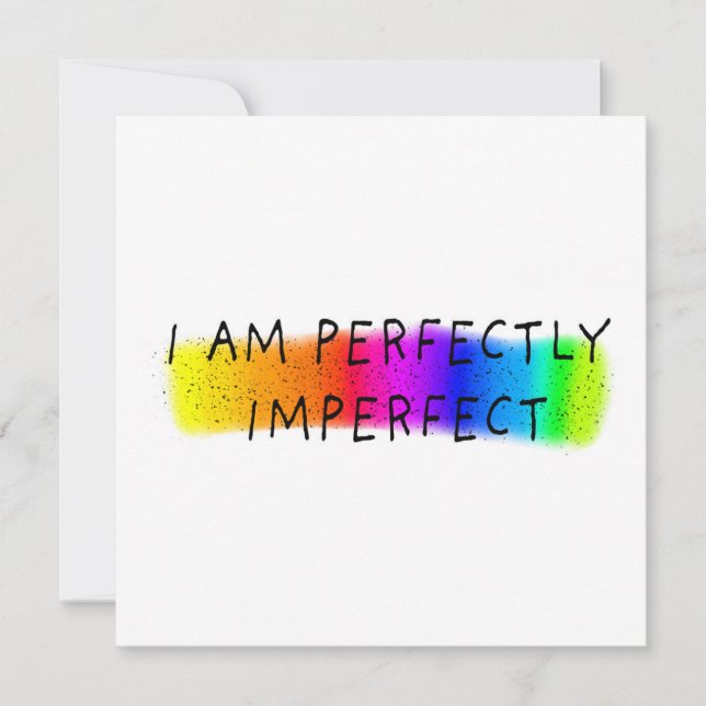 Tarjeta Festiva Soy perfectamente imperfecto (Anverso)