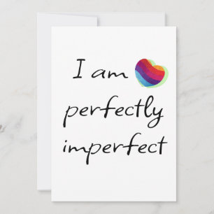 Tarjeta Festiva Soy perfectamente imperfecto