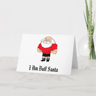 Tarjeta Festiva Soy Santa de color de ante