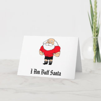 Tarjeta Festiva Soy Santa de color de ante