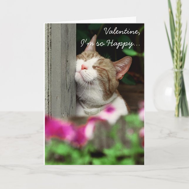 Tarjeta Festiva Soy tan feliz San Valentín (Anverso)