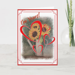TARJETA FESTIVA SOY TUS FLORES DE VALENTINE