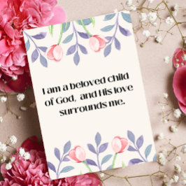 Tarjeta Festiva Soy Un Hijo Querido De La Afirmación De Dios.