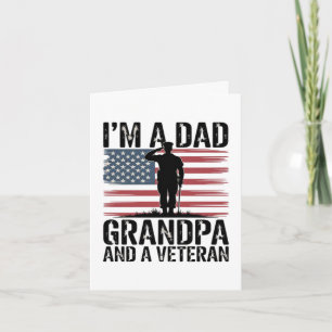 Tarjeta Festiva Soy un papá, abuelo y veterano, nada me asusta