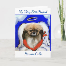 Tarjeta Festiva Spaniel Tibetano