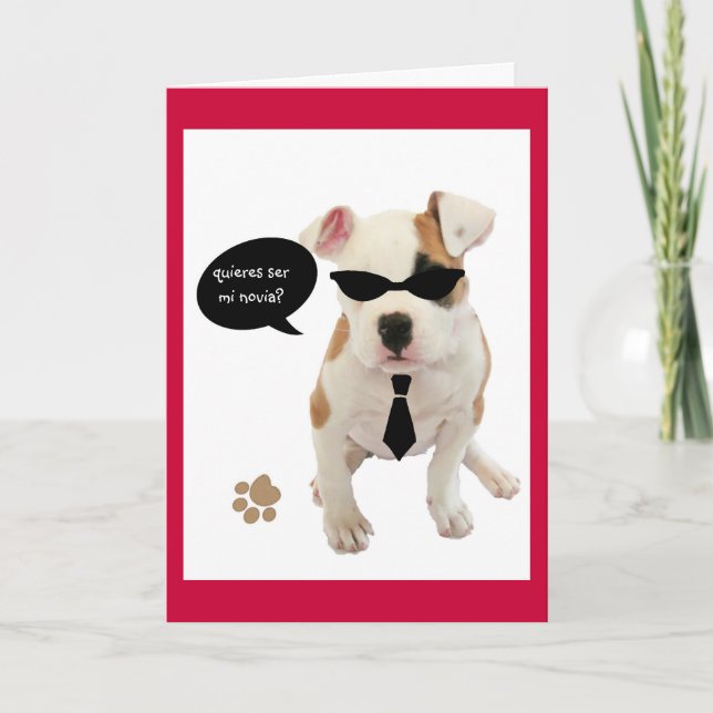 Tarjeta Festiva Spanish: San Valentin Hot pup (Anverso)