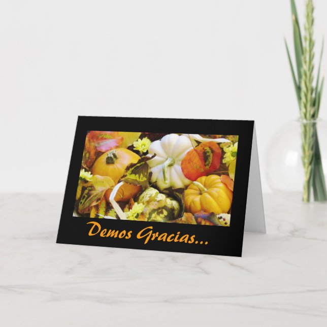Tarjeta Festiva Spanish: Thanksgiving / Dar Gracias (Anverso)