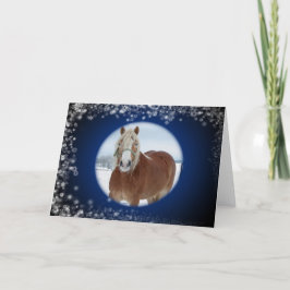 Tarjeta Festiva Sparkle Horse Holiday Card